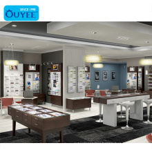 Ouyee interior design shops optical display cabinets optical shop design glasses kiosk